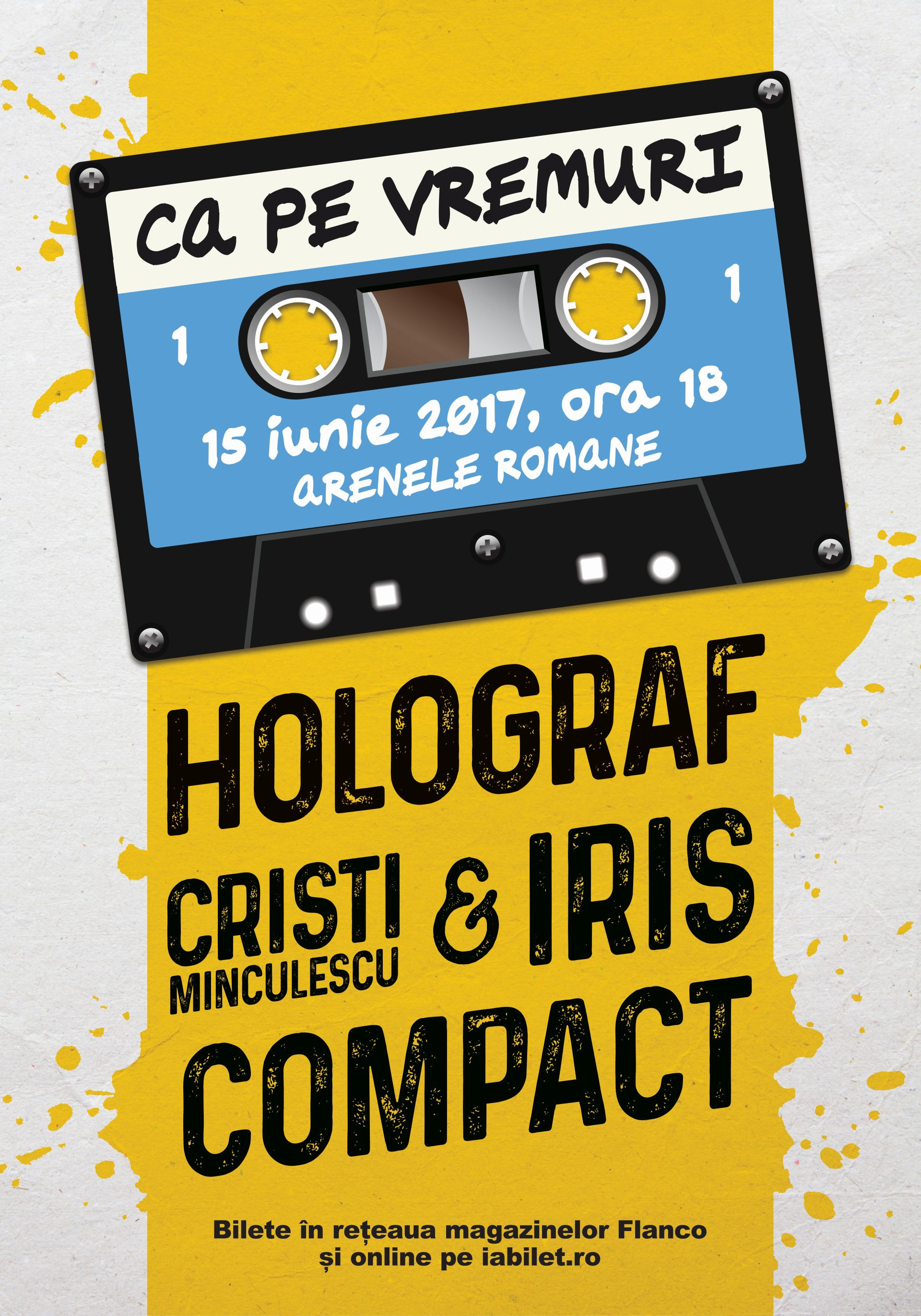 "Ca pe vremuri". Holograf, Compact si Cristi Minculescu & Iris se reunesc pe aceeasi scena, la Arenele Romane