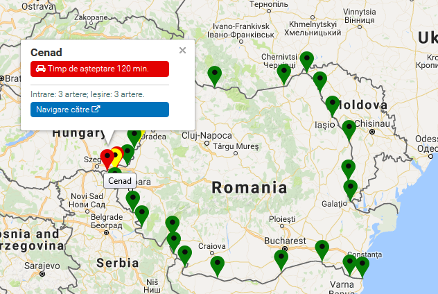 Aglomeratie la granita cu Ungaria, la iesirea din tara. Oamenii au asteptat pana la 2 ore pentru controlul documentelor