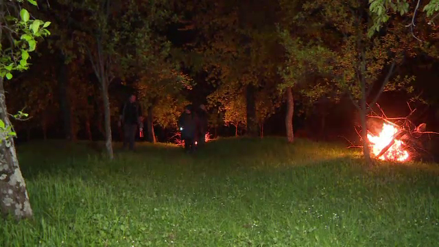 Proprietarii de livezi au facut noapte alba ca sa-si protejeze pomii cu rod de frig. Solutia gasita intr-un sat din Gorj