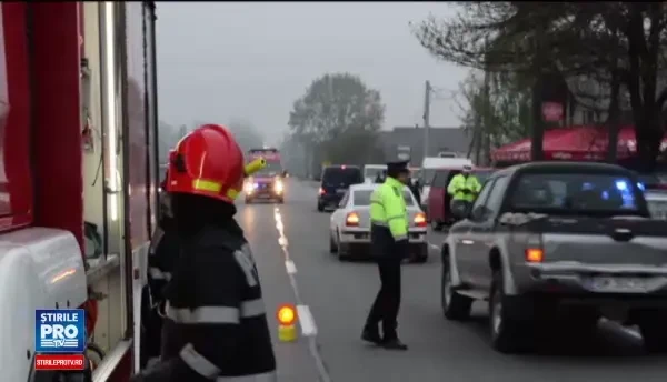 Accident grav in judetul Bistrita-Nasaud. O masina cu paine s-a izbit de un cap de pod
