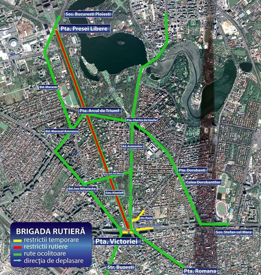 Protestul taximetristilor din Piata Victoriei s-a incheiat. In urma lor au ramas coji de seminte si chistoace