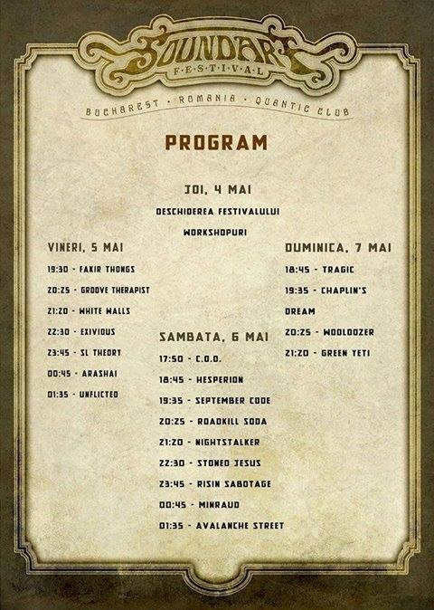 Programul festivalului de stoner rock Soundart, de la Bucuresti: Exivious vineri, iar Stoned Jesus si RoadKillSoda sambata