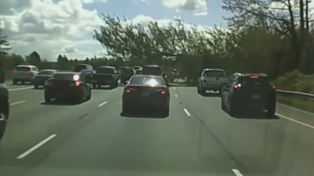 Incident grav pe o autostrada din statul american Washington. Un copac s-a prabusit peste o masina aflata in mers