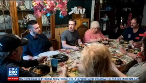 Mark Zuckerberg a luat prin surprindere o familie americana, dupa ce a sosit la cina. De ce ar fi pornit intr-un tur al tarii
