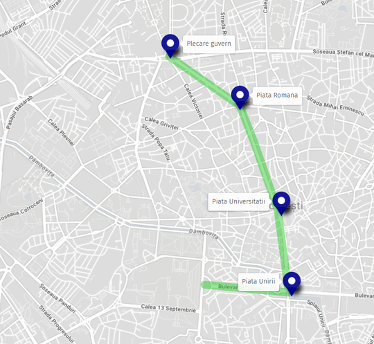 Sute de persoane au protestat in Piata Victoriei, iar apoi au lipit poze pe peretii Casei Poporului. Incidente cu jandarmii