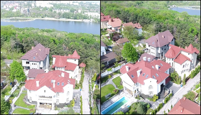 "Casele de cultura" ale oligarhilor din Republica Moldova, filmate cu drona. Cum isi aleg vecinii