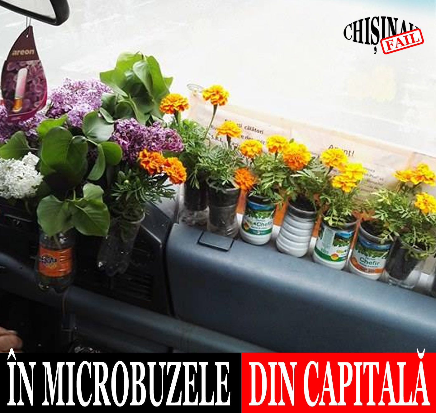 Modul inedit in care un sofer basarabean si-a decorat autobuzul