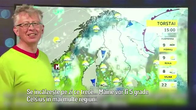 Un prezentator meteo din Finlanda a avut o abordare plina de umor in privinta frigului: "Sunt temperaturi de tot rasul"