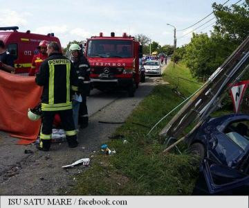 Familie implicata intr-un accident grav. Un copil de un an si patru luni si tatal lui au murit, iar mama e in stare critica