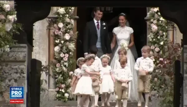 Nunta anului in Marea Britanie. Sora ducesei de Cambridge s-a maritat cu un bancher milionar intr-o biserica medievala