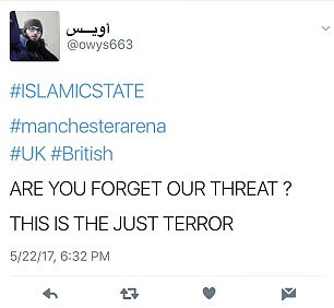 Sustinatorii ISIS si-au aratat admiratia fata de explozia de la Manchester. Unul dintre ei ar fi anticipat incidentul