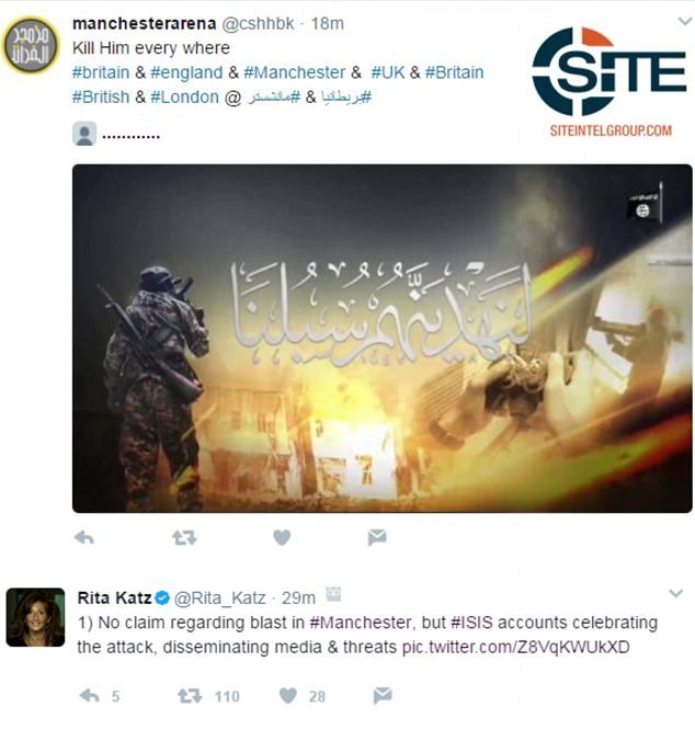 twitter explozie manchester