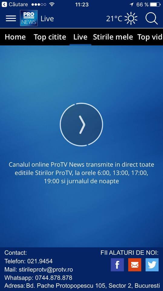 iLikeIT. Cel mai urmarit site de stiri din Romania are un update important in aplicatia de mobil: Stirile ProTV LIVE