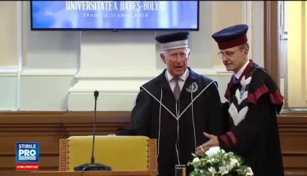 Printul Charles a primit titlul de Doctor Honoris Causa al Universitatii Babes-Bolyai. Discursul tinut in romana