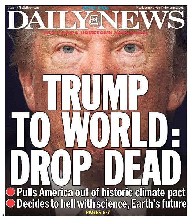New York Daily News: "Trump, catre planeta: Sa cadeti morti!". Reactii dure din presa dupa decizia luata de presedintele SUA