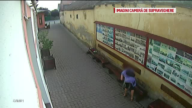 O femeie a fost filmata cand fura flori din fata Casei de Cultura Salonta. Ce risca acum