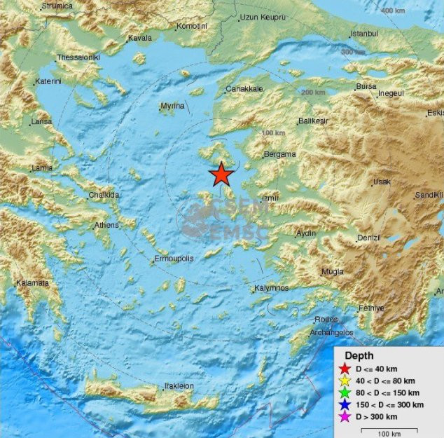 Cutremur puternic in Marea Egee, care s-a resimtit in Grecia si Turcia. Seismul s-a produs la 5,7 km adancime