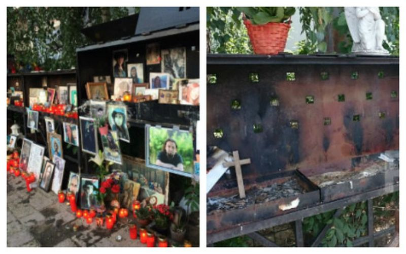 Altarul victimelor Colectiv, vandalizat