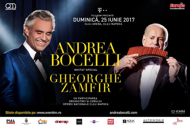 Andrea Bocelli vine in Romania in mai putin de 10 zile