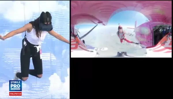 Realitatea Virtuala, la ICEE.fest. Persoanele au putut experimenta saltul in gol cu parasuta