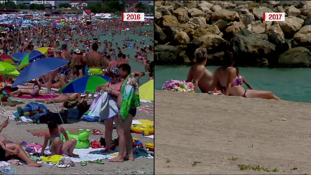 In cea mai aglomerata statiune din ultimii ani de pe litoral bate vantul a paguba. Reactiile turistilor ajunsi aici