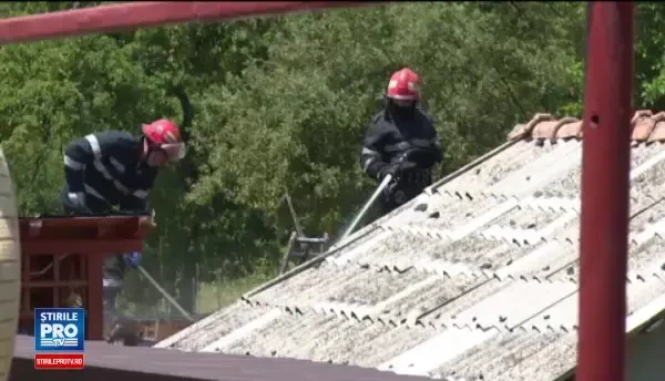 Vecinii au reusit sa-i salveze casa din calea focului. Cum a pornit focul in casa unei femei din Arges