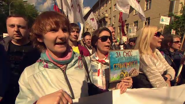 Noi proteste la Moscova fata de planul de urbanism. Unde vor fi mutati oamenii care locuiesc in blocurile "hruscevki"