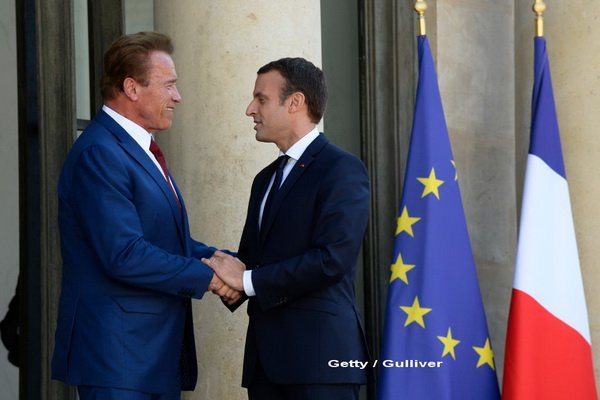 Arnold Schwarzenegger, Emmanuel Macron
