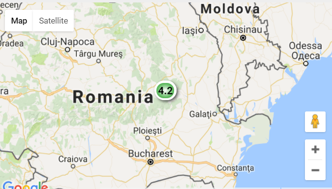 Cutremur cu magnitudinea 4,1, duminica, la pranz, in Romania