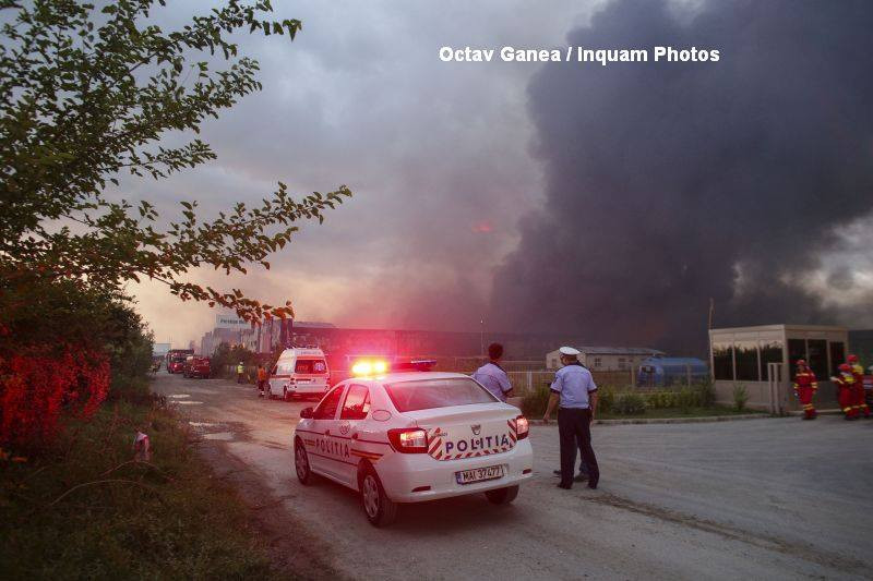 Incendiu in Balotesti, pe o suprafata de 7.000 mp