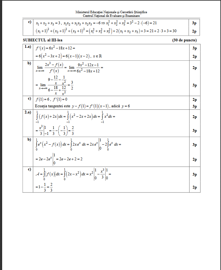 barem 2017 mateamtica model tehnologic 2