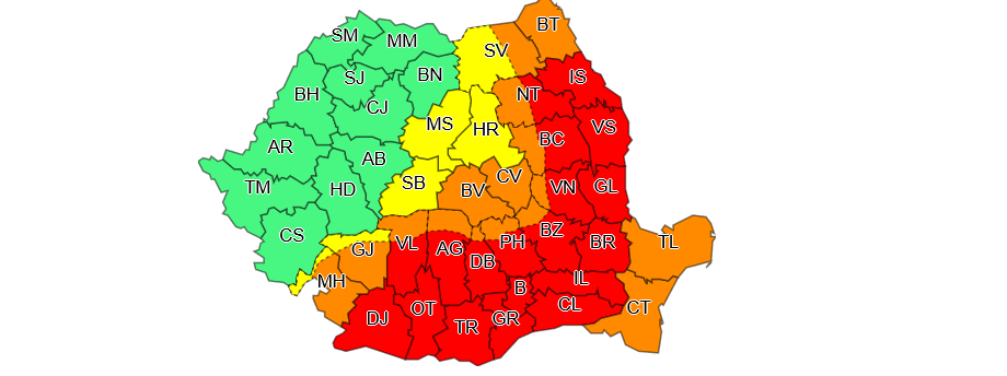 vremea, prognoza, meteo, canicula, cod galben, cod portocaliu