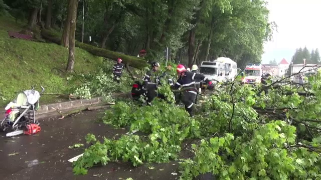 In timp ce jumatate de tara da in clocot, cealalta jumatate e maturata de vijelii. Pagubele se ridica la zeci de mii de lei