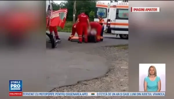Accident grav pe o sosea din Galati. Un politist a fost grav ranit dupa ce un sofer a intrat in plin in masina sa