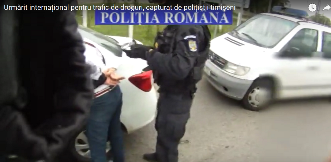 Traficant de droguri din Italia, capturat pe strada de politistii din Timis. VIDEO