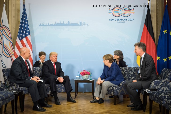 Trump si Merkel la summit-ul G20