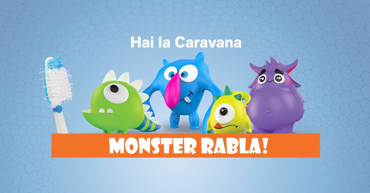 Caravana „Monster Rabla” ajunge pe 1 iulie la Galati. Capitanul Aquafresh iti inlocuieste periuta "monstru" cu una noua
