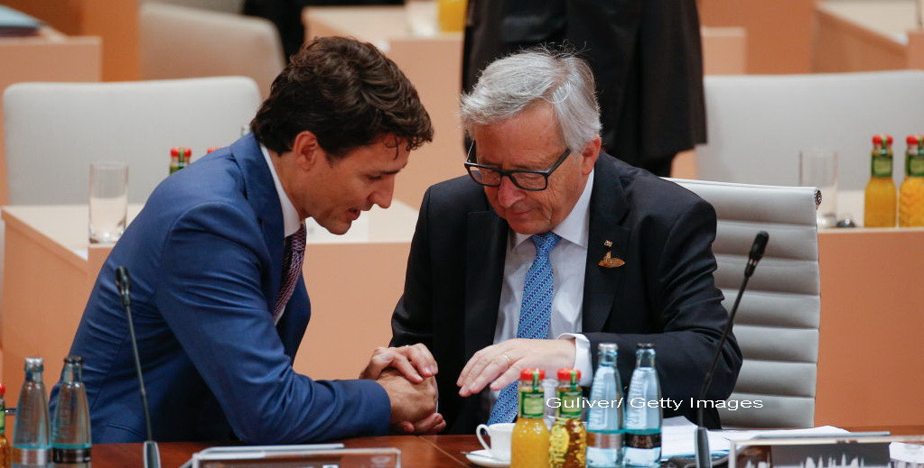 CETA, acordul de liber-schimb UE-Canada, se va aplica ''provizoriu'' de la 21 septembrie. Acord intre Juncker si Trudeau