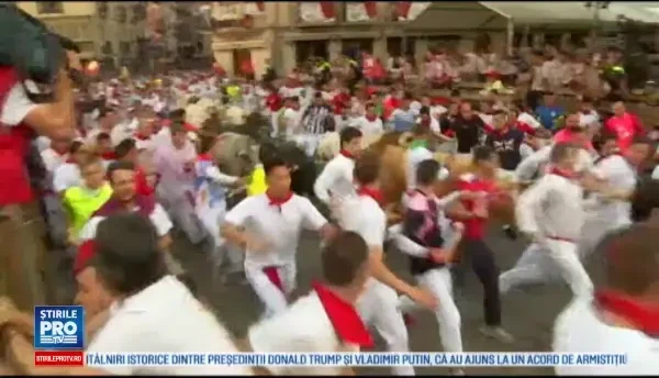 Bilant dramatic in prima zi de curse cu tauri de la Pamplona! Doi americani si un spaniol au fost raniti de animale