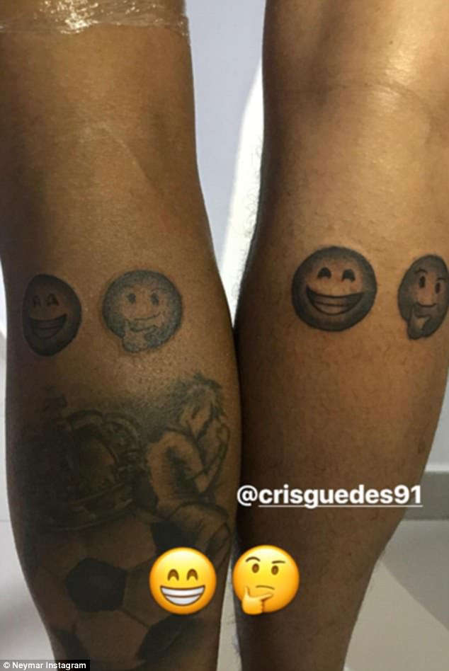 Numai Neymar putea sa faca asa ceva! Si-a tatuat 4 emoji-uri pe picioare! Cum arata