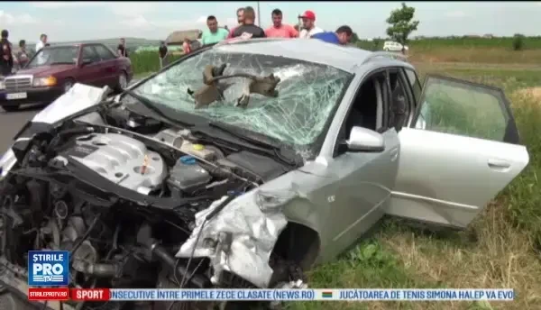 Un tanar a murit, iar fiica sa de trei ani este in coma de gradul patru, in urma unui accident pe DN 2 H, langa Suceava