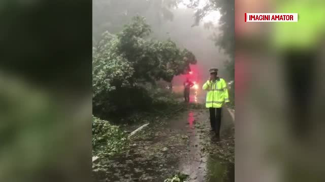 Potop pe strazile din mai multe orase, in urma ploilor torentiale. Unele sosele au crapat