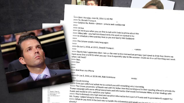 Fiul lui Donald Trump, in mijocul unui scandal care ridica noi seme de intrebare in legatura cu implicarea Rusiei in alegeri