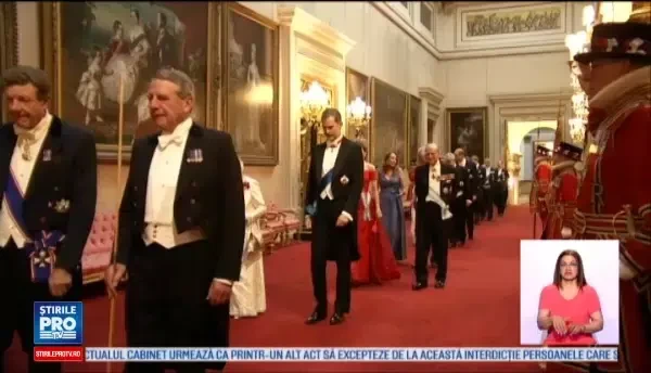 Regele Spaniei, in vizita de trei zile in Marea Britanie. Banchetul regal somptuos dedicat de familia regala britanica
