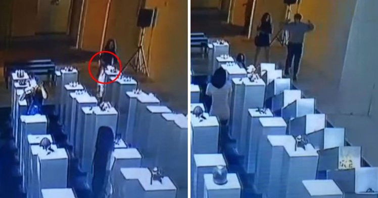 Paguba de 200.000 de dolari din cauza unui selfie. O tanara, filmata in timp ce distruge piese de arta moderna. VIDEO