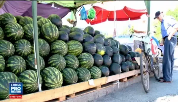 Sfaturile comerciantilor pentru a alege cel mai dulce pepene: bateti cu degetul in el, taiati-i codita si nu ii faceti dop