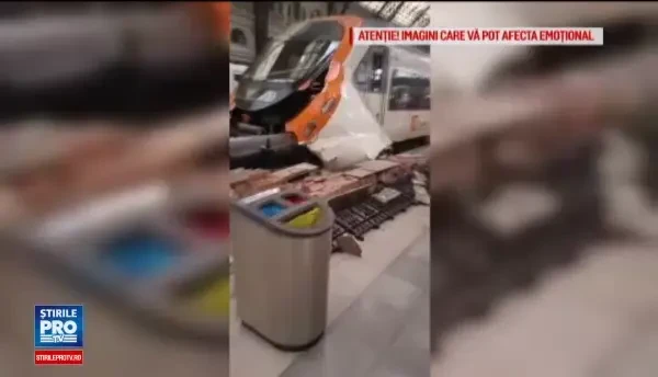 Accident feroviar in Barcelona, la intrarea in Gara Francia: 56 de raniti. Un cetatean roman se afla printre victime. VIDEO