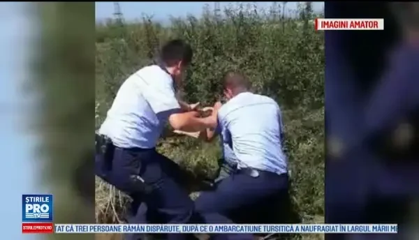 Scandal între un bărbat și muncitorii care vor să lucreze pe terenul său