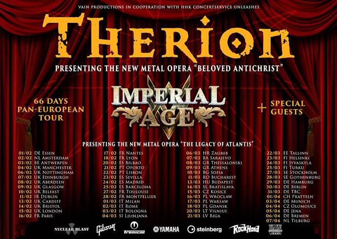 Trupa Therion va concerta la București în 2018
