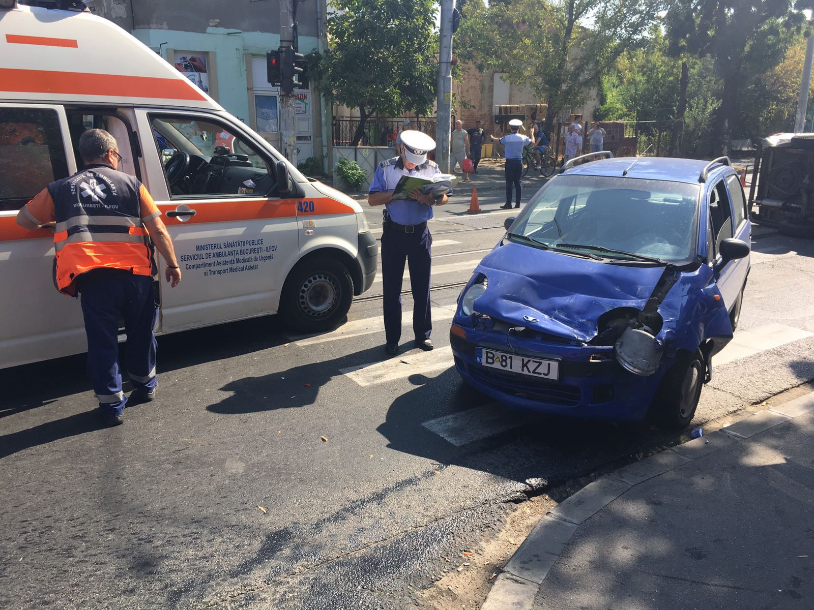 accident, capitala, autoutilitara